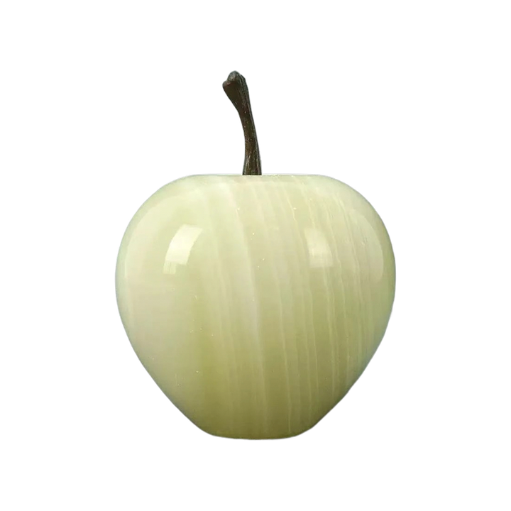 Hand-Carved Crystal Apple Figurine