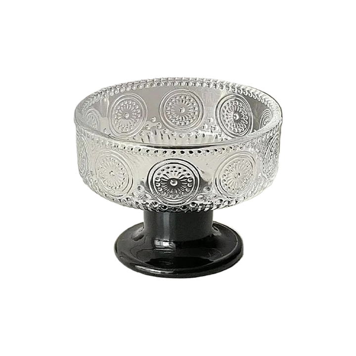 Sculpted Silver Dessert Glass
