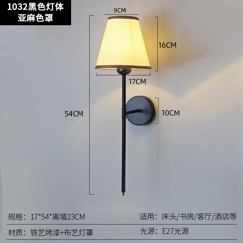 Fabric Shade Wall Sconce with Dimmable Glow