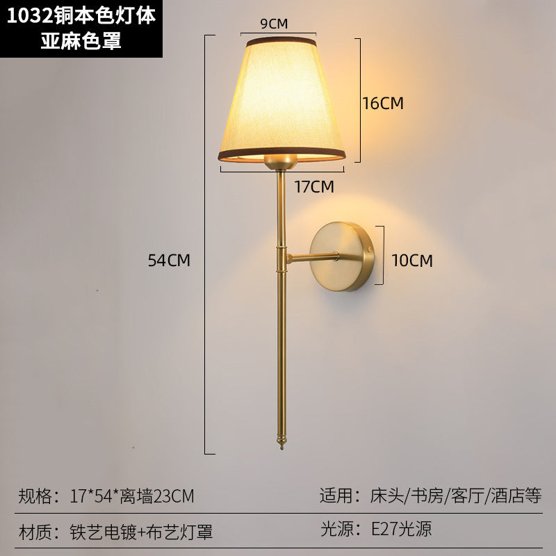 Fabric Shade Wall Sconce with Dimmable Glow