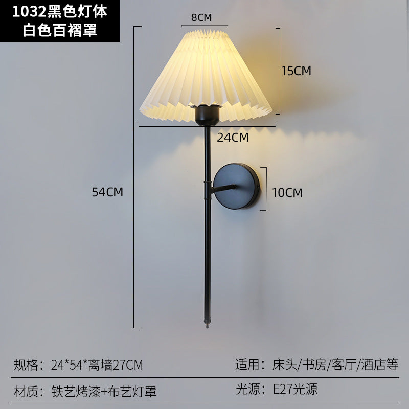 Fabric Shade Wall Sconce with Dimmable Glow