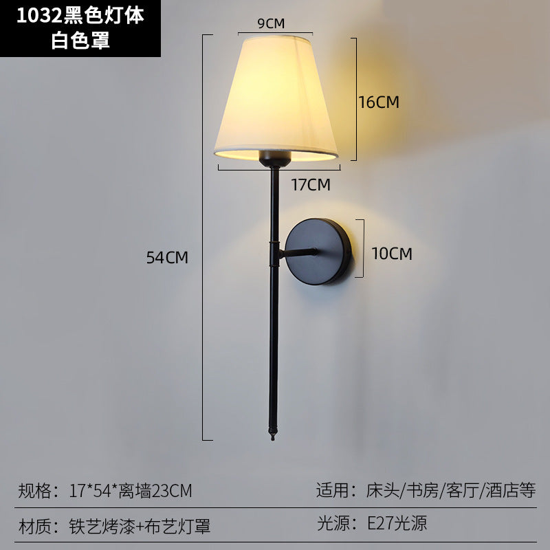 Fabric Shade Wall Sconce with Dimmable Glow