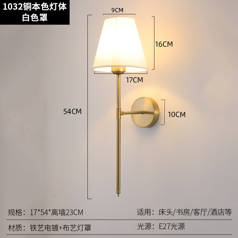 Fabric Shade Wall Sconce with Dimmable Glow