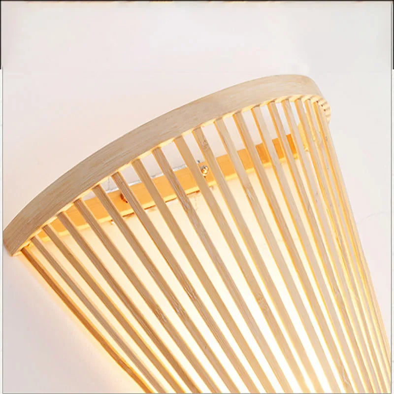 Handwoven Bamboo Glow Sconce
