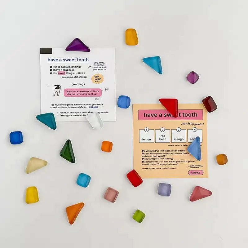Whimsical Glass Mini Magnets
