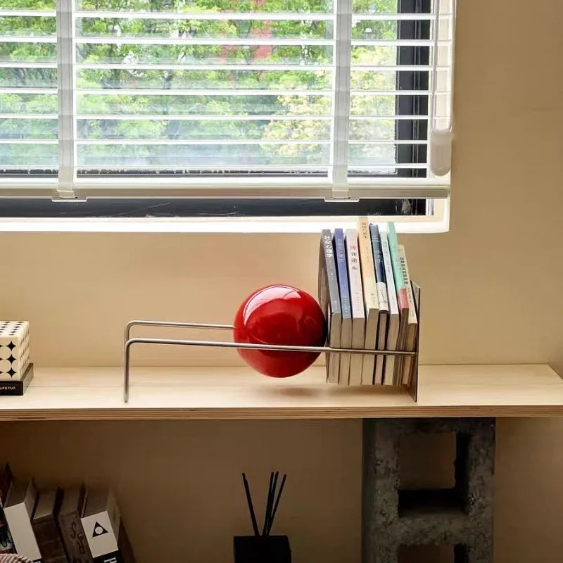 Tilted Iron Bookshelf