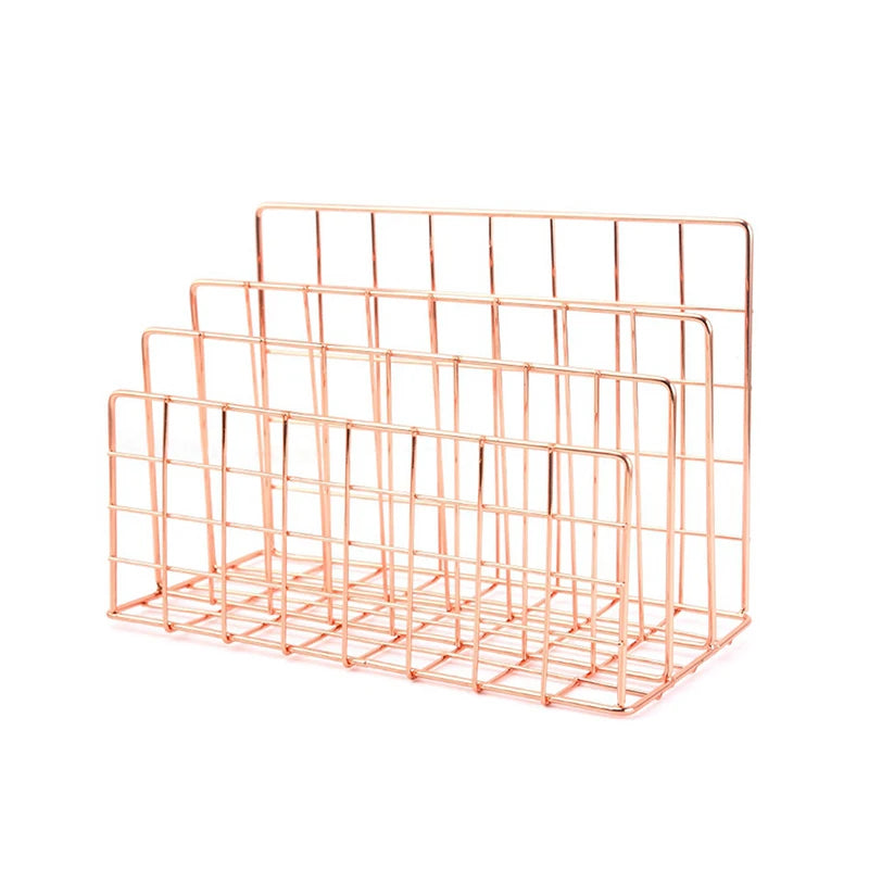 Tiered Iron Desk Organizer