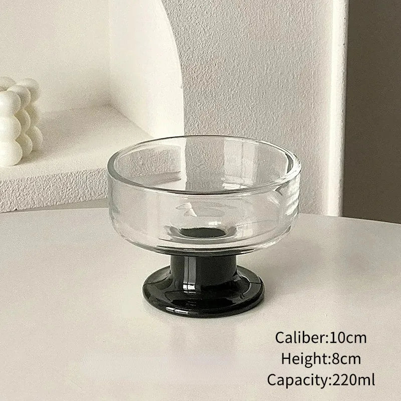 Sculpted Silver Dessert Glass