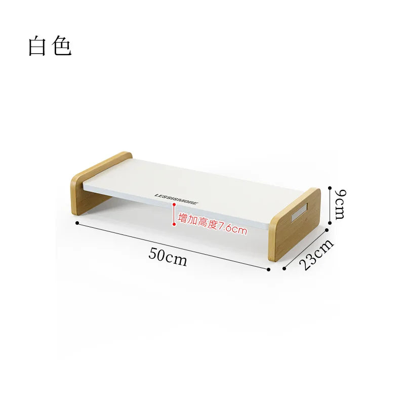 Bamboo Desk Riser with Keyboard Shelf