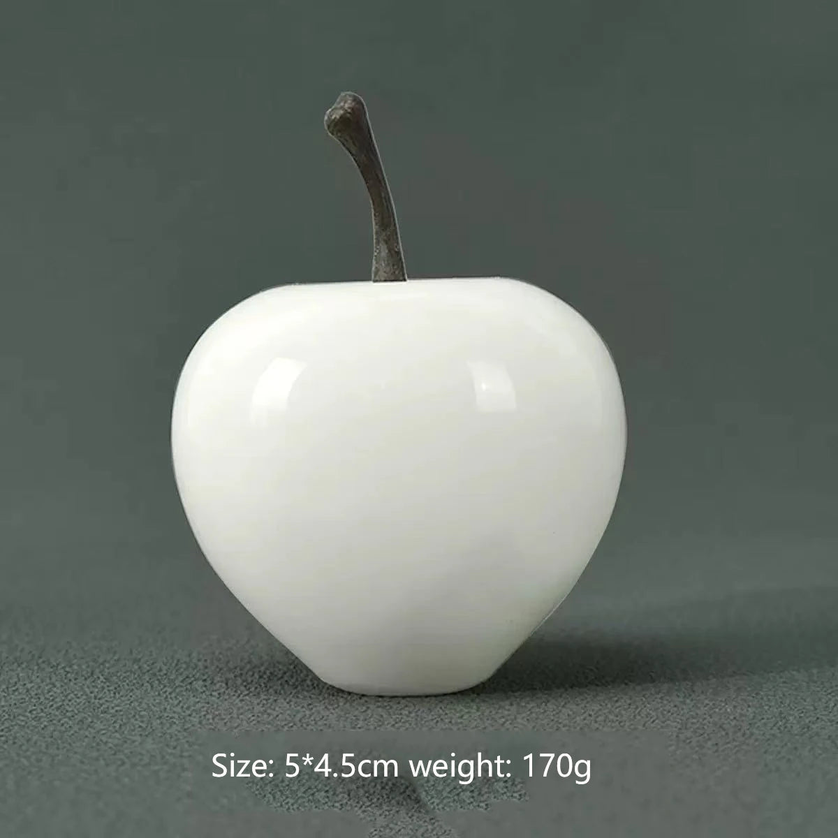 Hand-Carved Crystal Apple Figurine
