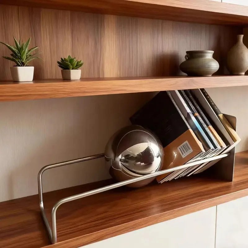 Tilted Iron Bookshelf
