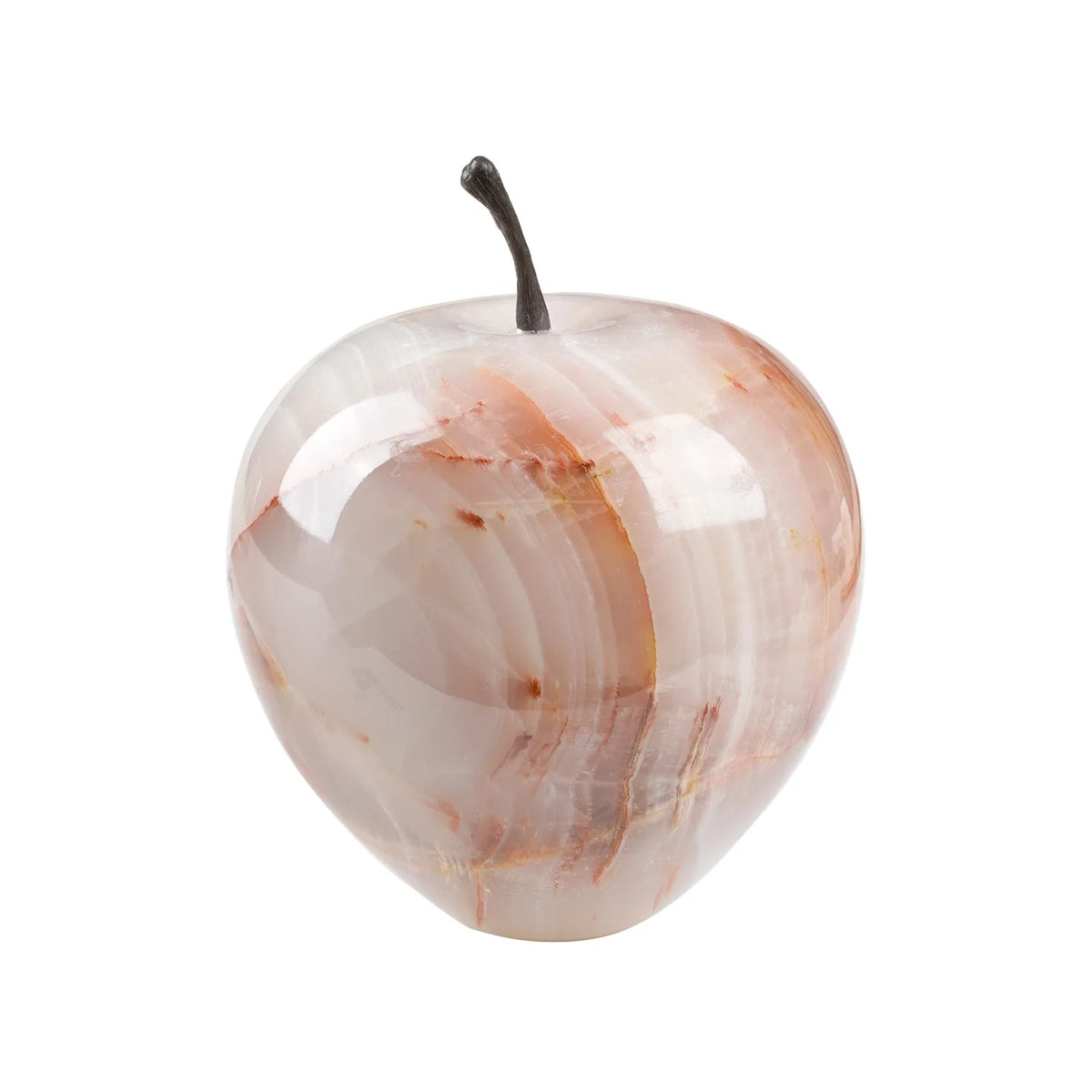Hand-Carved Crystal Apple Figurine