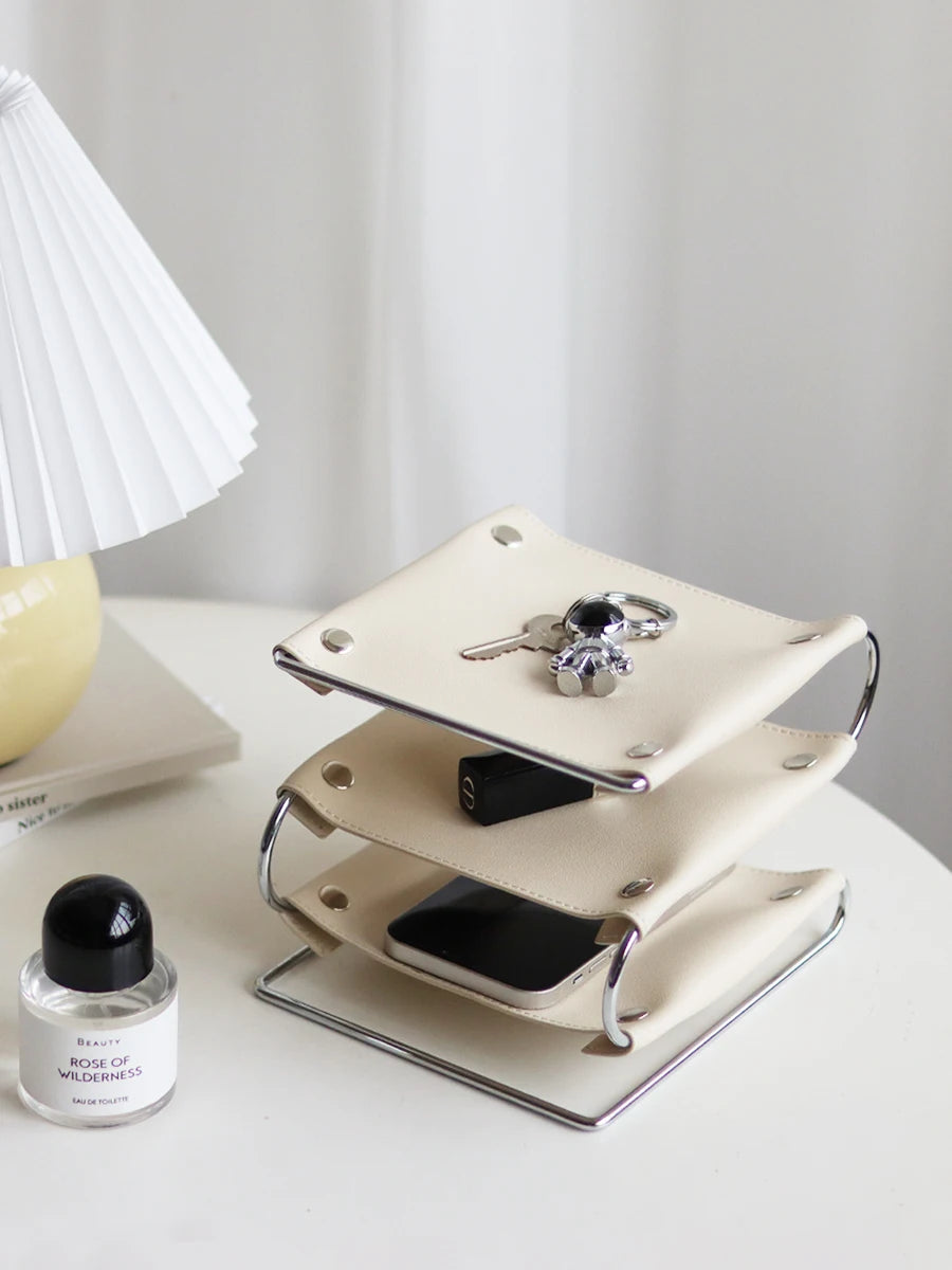 Layered Iron Desk Organizer