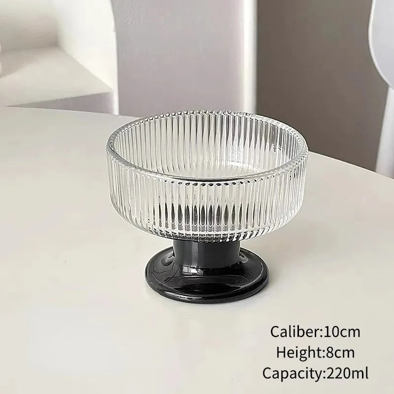 Sculpted Silver Dessert Glass