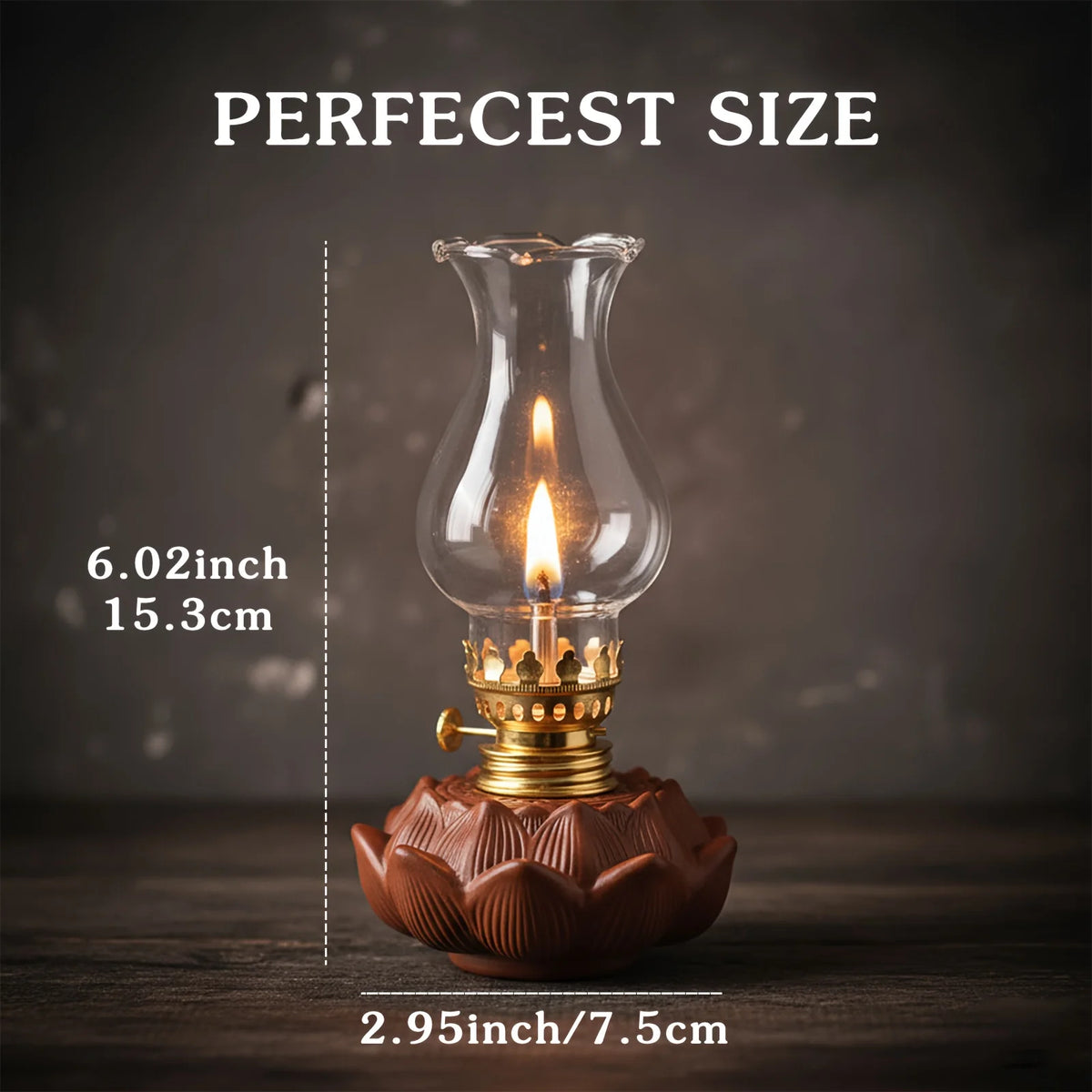 Vintage Lotus Whisper Oil Lamp