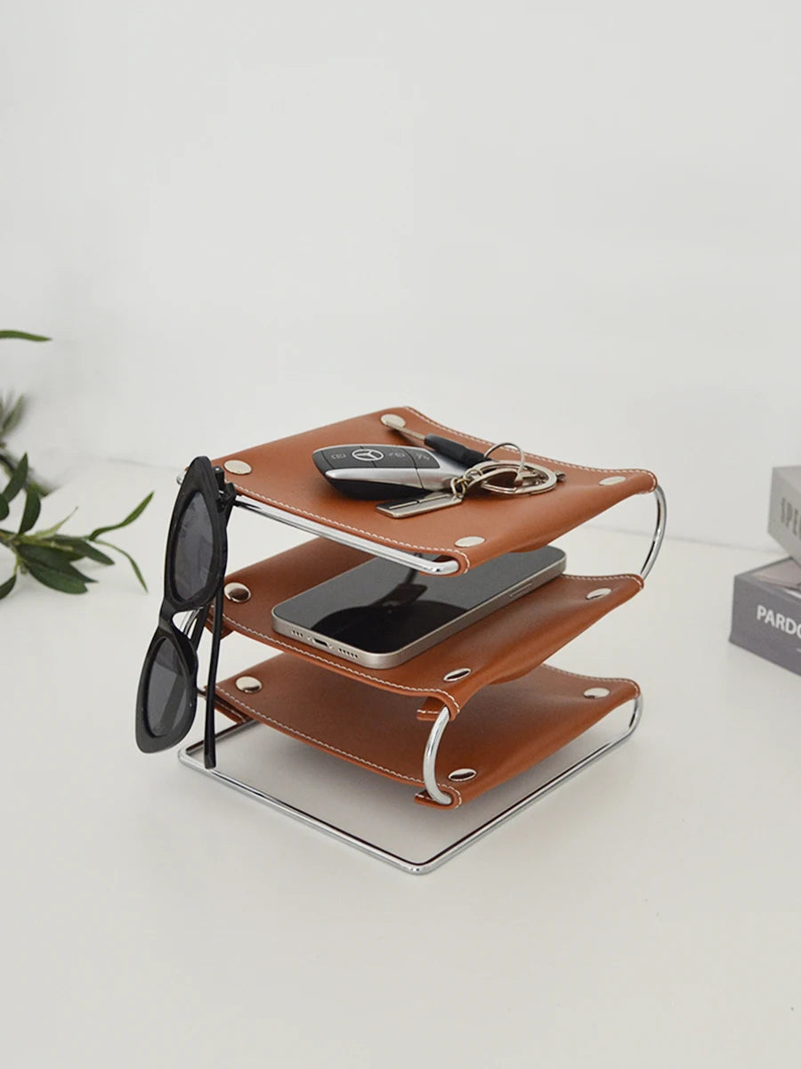 Layered Iron Desk Organizer