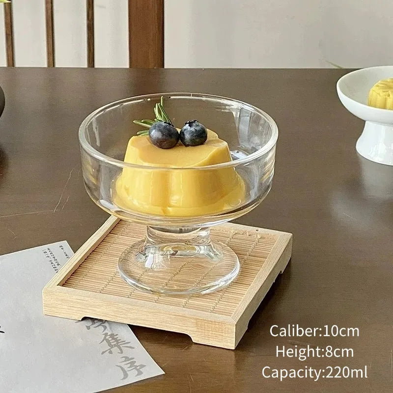 Sculpted Silver Dessert Glass