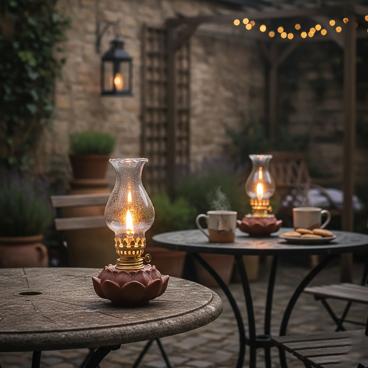 Vintage Lotus Whisper Oil Lamp
