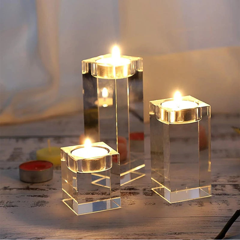 Crystal Cube Tealight Holder