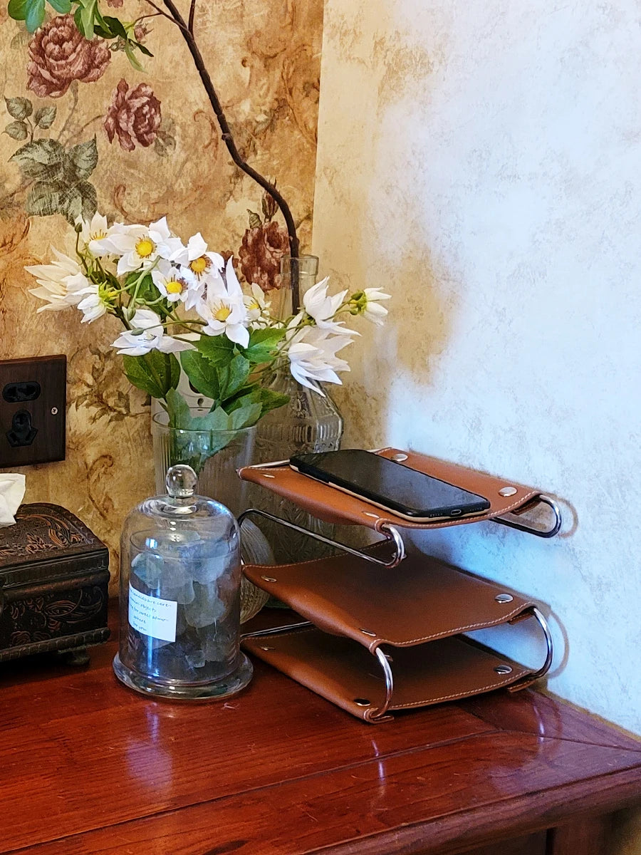 Layered Iron Desk Organizer