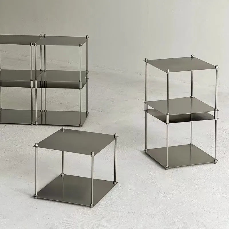 Staggered Industrial Metal Side Tables