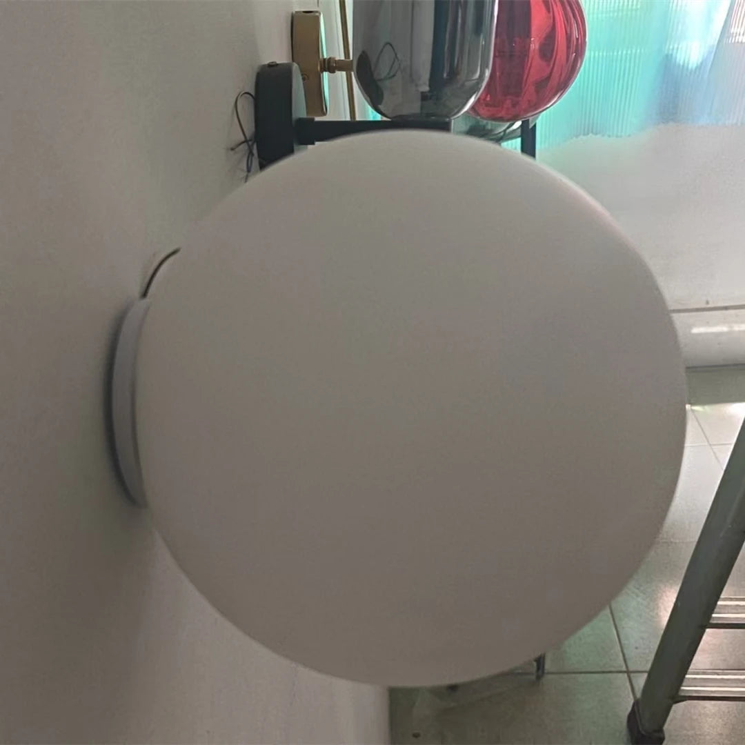 Milky Bubble Glass Wall Sconce