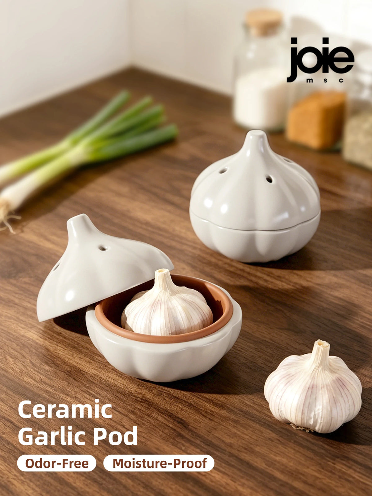 Breathable Ceramic Garlic Keeper