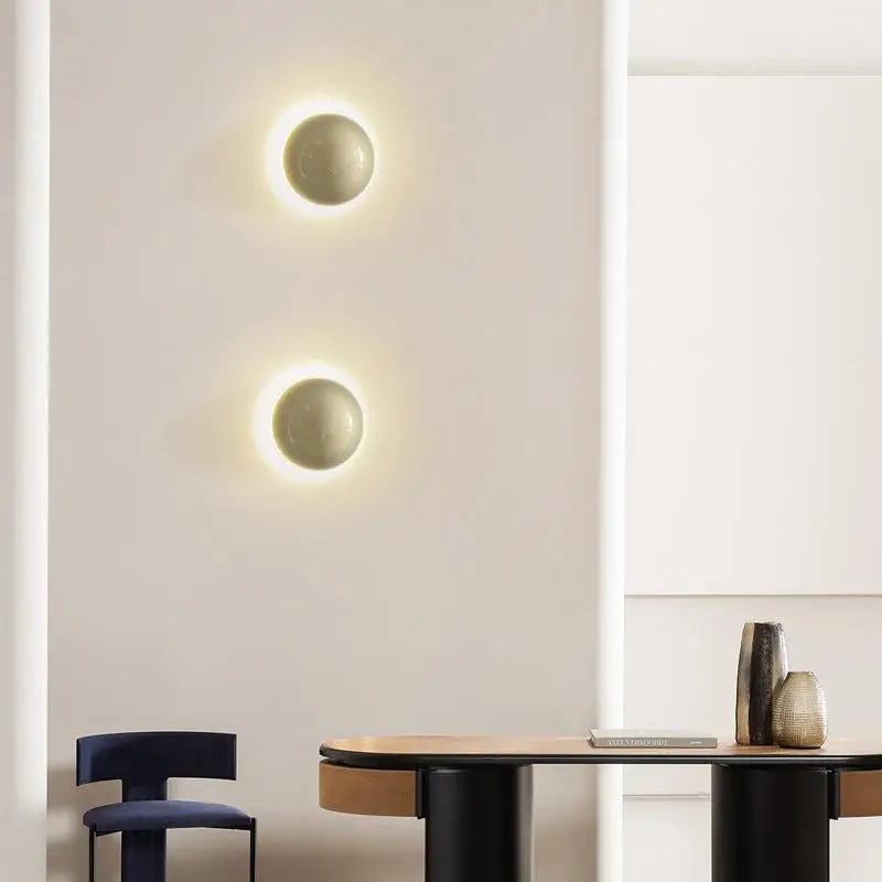 Crimson Orb Metal Wall Light