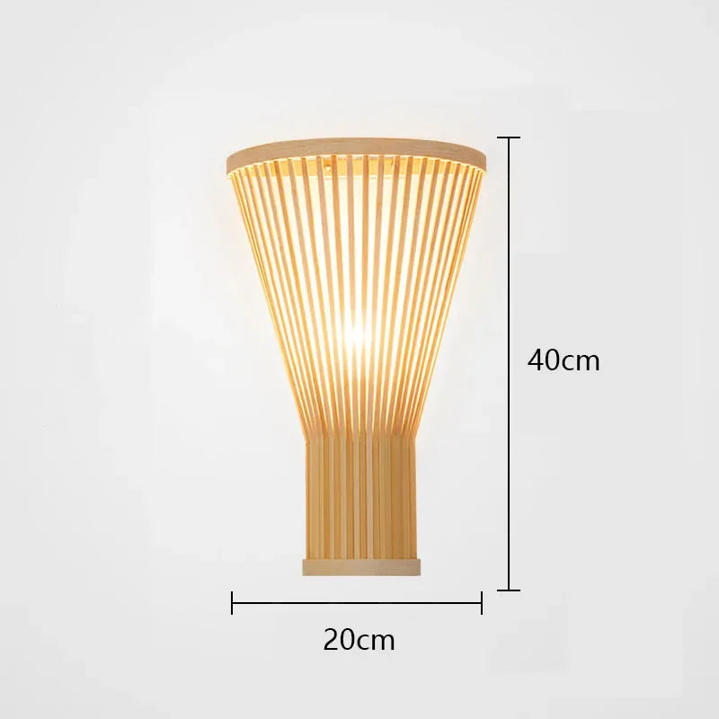 Handwoven Bamboo Glow Sconce