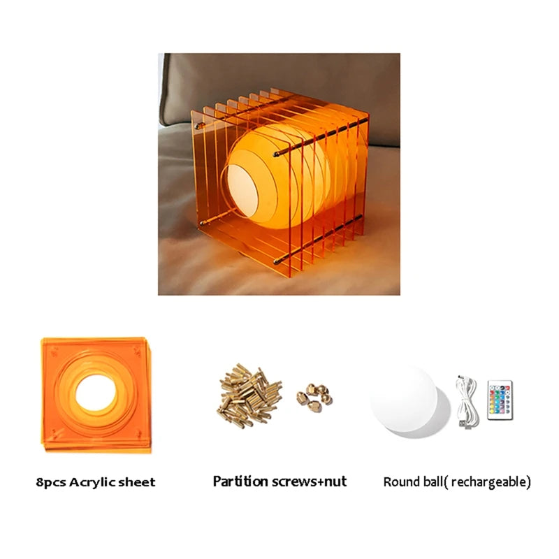 Layered Glow Acrylic Desk Lamp