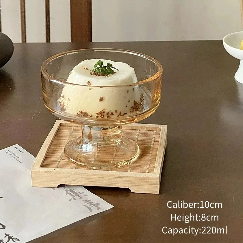 Sculpted Silver Dessert Glass