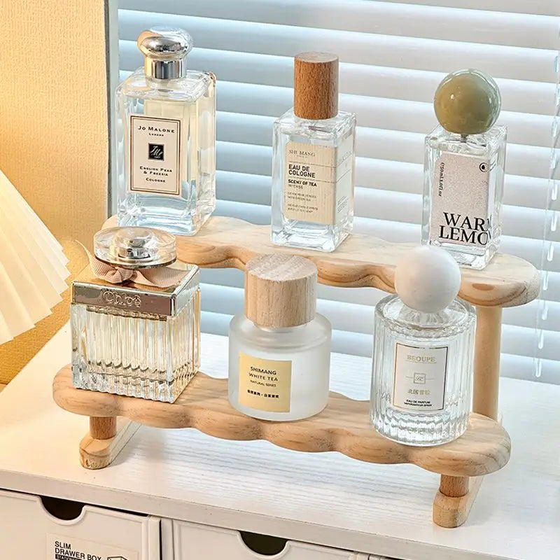 Tiered Wood Perfume Display Stand
