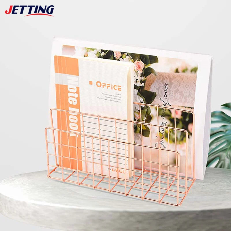 Tiered Iron Desk Organizer
