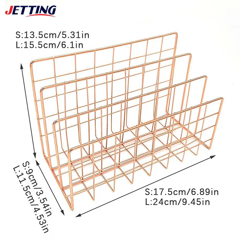 Tiered Iron Desk Organizer