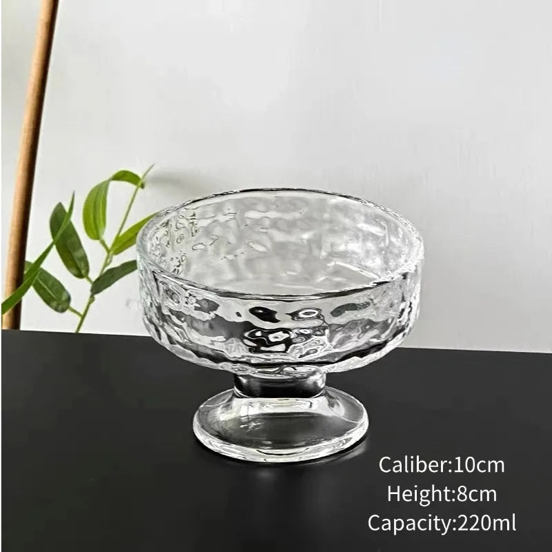Sculpted Silver Dessert Glass
