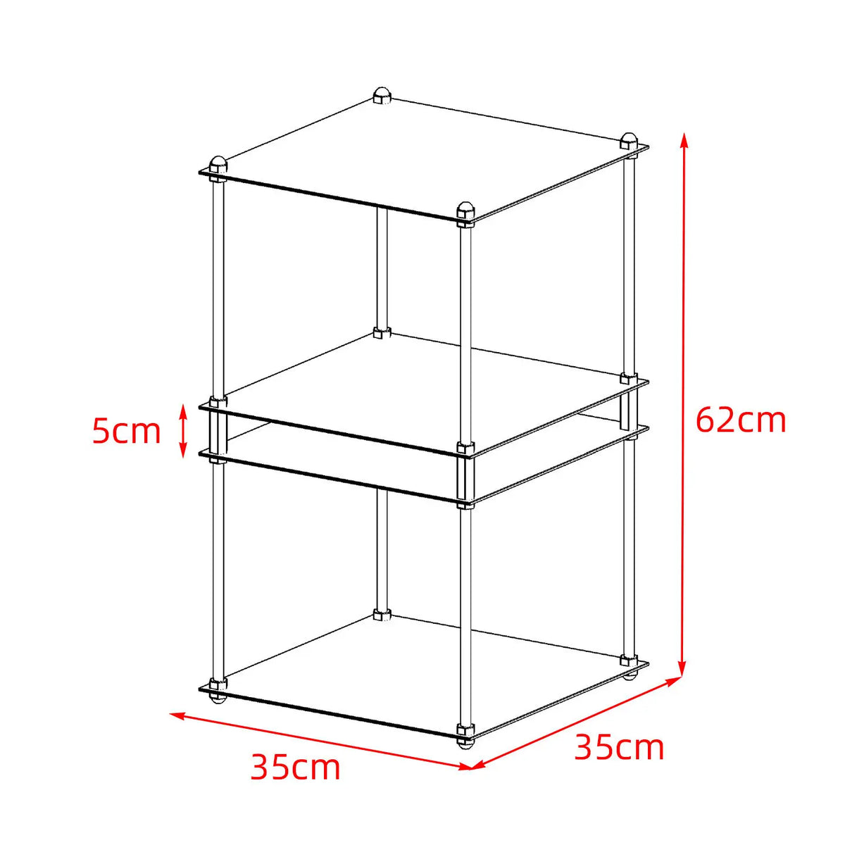 Staggered Industrial Metal Side Tables