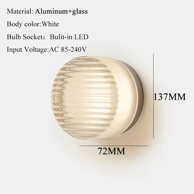 Glass Orb Wall Sconce