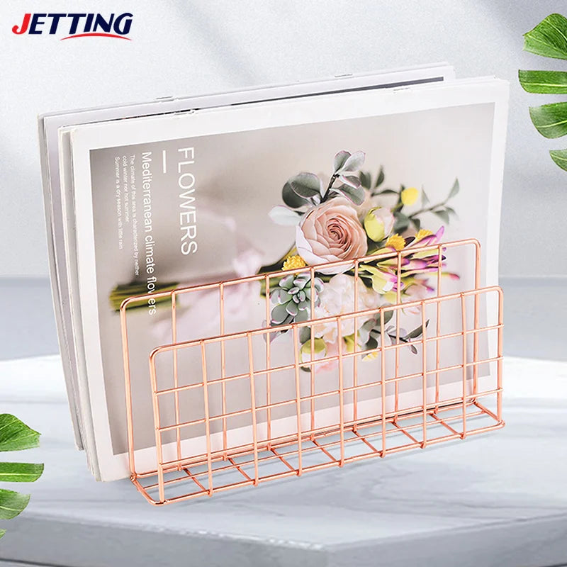 Tiered Iron Desk Organizer