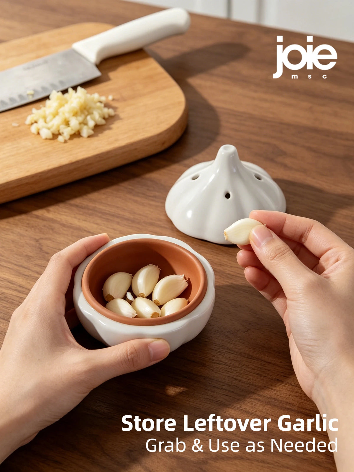 Breathable Ceramic Garlic Keeper