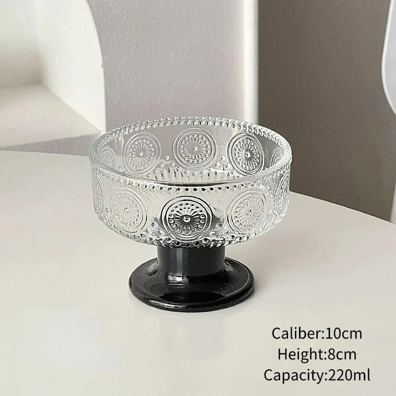 Sculpted Silver Dessert Glass