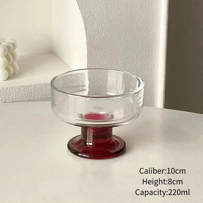 Sculpted Silver Dessert Glass