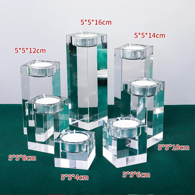 Crystal Cube Tealight Holder