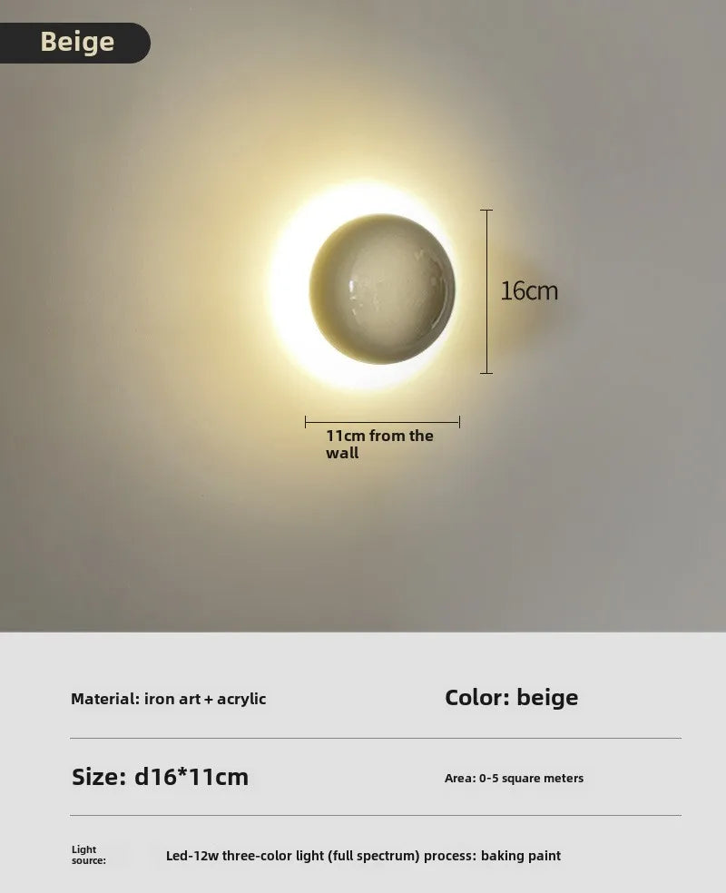 Crimson Orb Metal Wall Light
