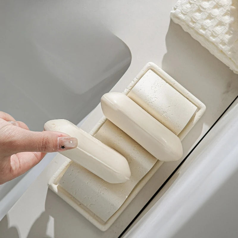 Raw Travertine Draining Soap Dish