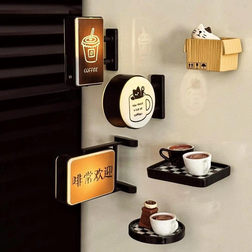 Mini Coffee Corner Fridge Art
