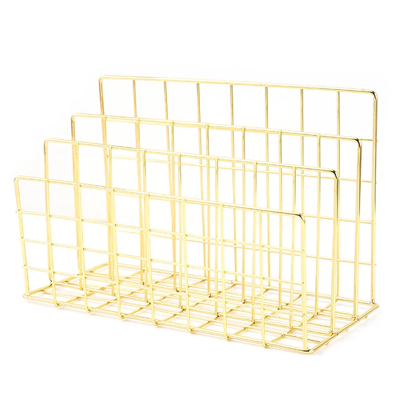 Tiered Iron Desk Organizer