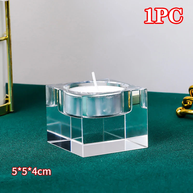 Crystal Cube Tealight Holder
