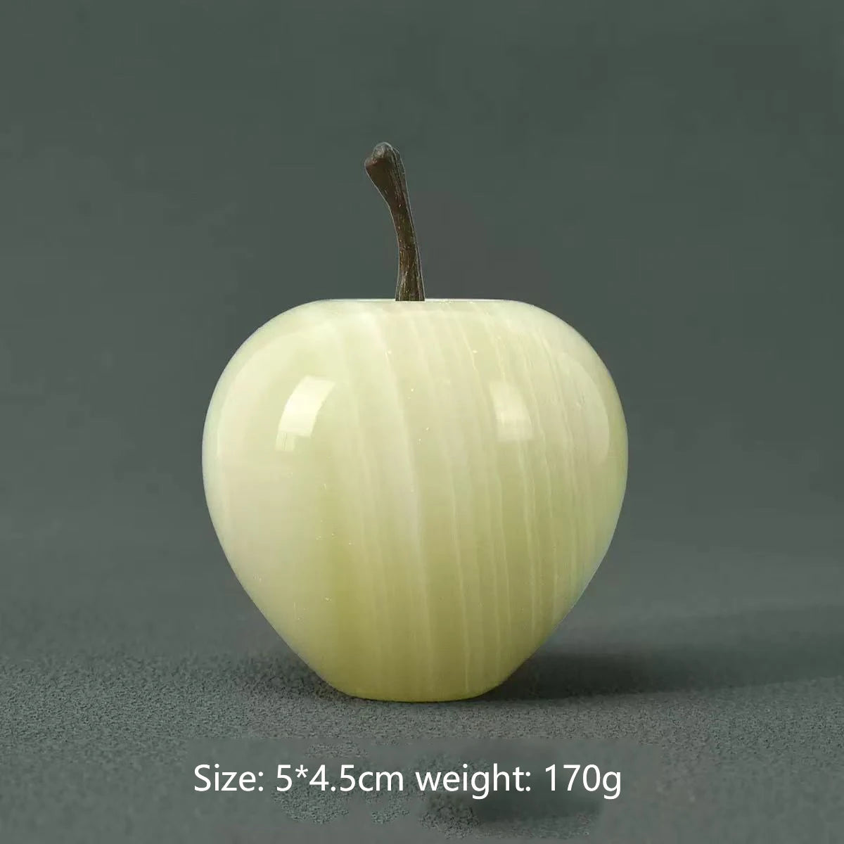 Hand-Carved Crystal Apple Figurine