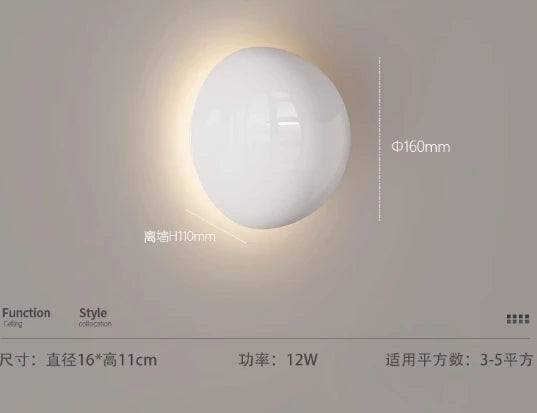 Crimson Orb Metal Wall Light