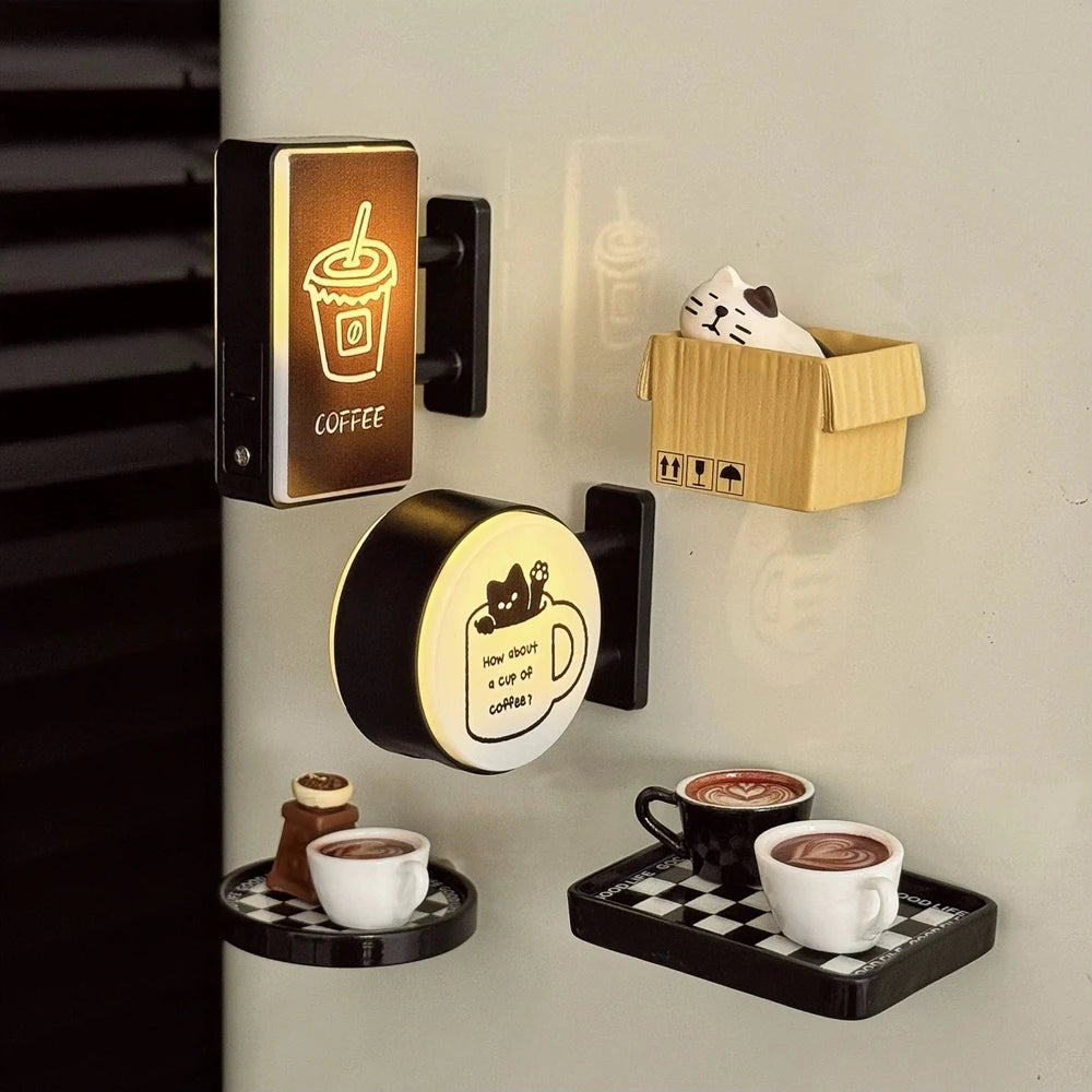 Mini Coffee Corner Fridge Art